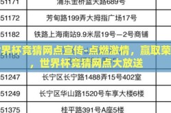 世界杯竞猜网点宣传-点燃激情，赢取荣耀，世界杯竞猜网点大放送