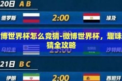 微博世界杯怎么竞猜-微博世界杯，趣味竞猜全攻略