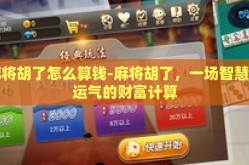 麻将胡了怎么算钱-麻将胡了，一场智慧与运气的财富计算