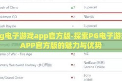 pg电子游戏app官方版-探索PG电子游戏APP官方版的魅力与优势