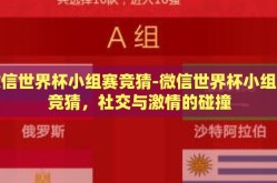 微信世界杯小组赛竞猜-微信世界杯小组赛竞猜，社交与激情的碰撞