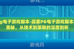 pg电子游戏脚本-探索PG电子游戏脚本的奥秘，从技术到策略的深度剖析