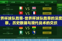 世界杯球队胜率-世界杯球队胜率的深度洞察，历史数据与现代战术的交织