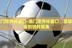 澳门世界杯盘口-澳门世界杯盘口，足球盛宴的独特视角