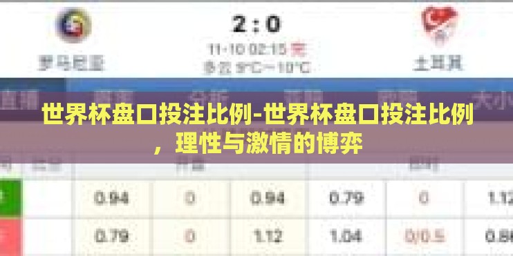 世界杯盘口投注比例-世界杯盘口投注比例,理性与激情的博弈 世界杯盘口投注比例-世界杯盘口投注比例,理性与激情的博弈