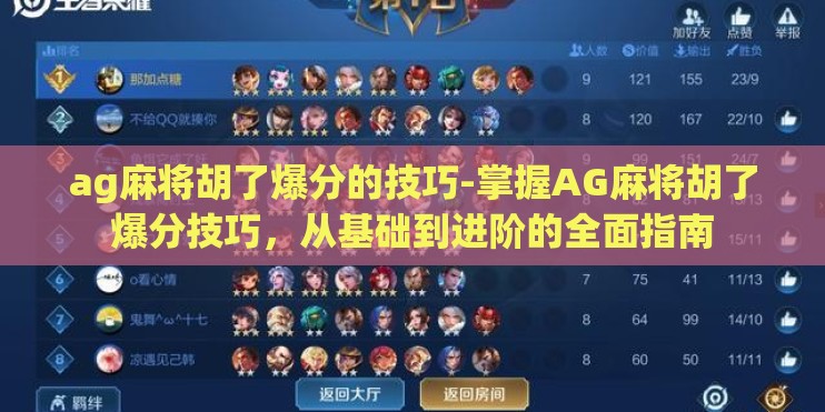 ag麻将胡了爆分的技巧-掌握AG麻将胡了爆分技巧,从基础到进阶的全面指南 ag麻将胡了爆分的技巧-掌握AG麻将胡了爆分技巧,从基础到进阶的全面指南