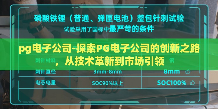 pg电子公司-探索PG电子公司的创新之路,从技术革新到市场引领 pg电子公司-探索PG电子公司的创新之路,从技术革新到市场引领